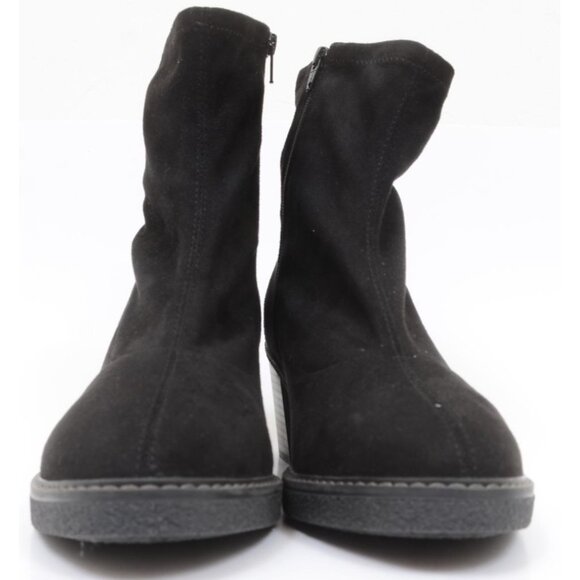 Evans Women's 12 WIDE FIT Eliana Ankle Boot Flat Minimalist Moto Vegan Leather - Picture 7 of 9